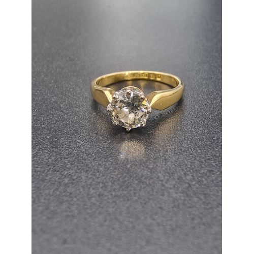 225 - A stunning 0.65ct Diamond solitare.  Set in platinum and 18ct gold 
Weight approximately 2.86g