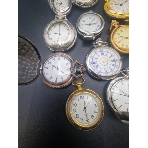 228 - A selection of ladies and men pocket watches.