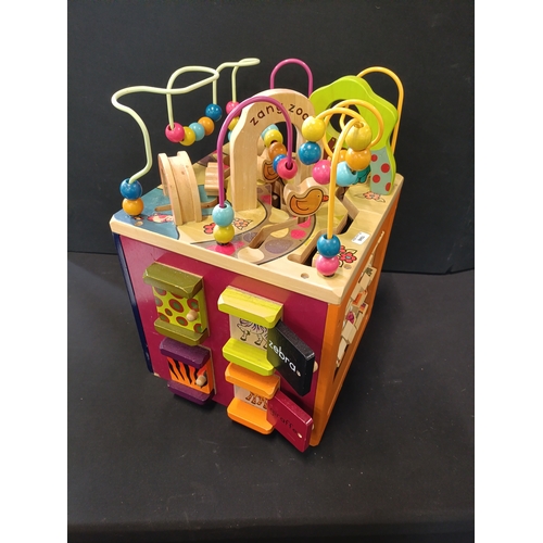 403 - Zany Zoo Childs Wooden Activity Cube