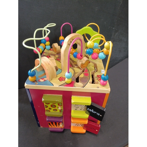 403 - Zany Zoo Childs Wooden Activity Cube