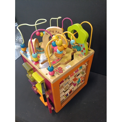 403 - Zany Zoo Childs Wooden Activity Cube