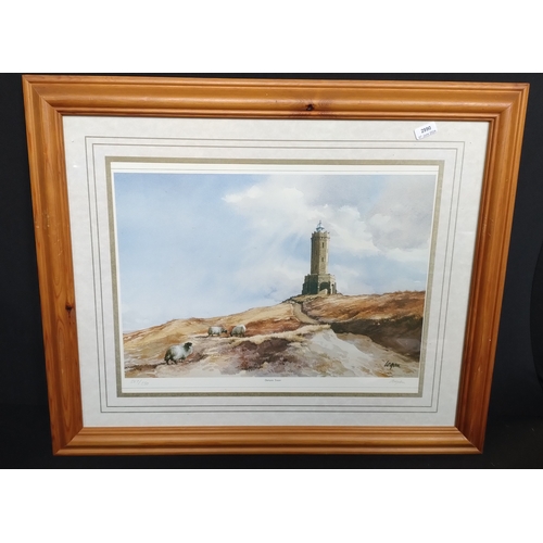 408 - Limited edition print of Darwen Tower by Logan numbered 527/550 measures 23 x 19 inches in frame