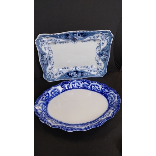 409 - Various serving plates including, Alfred Meakin, Crown Ducal,F & son Argyle sizes range from 17 x 13... 