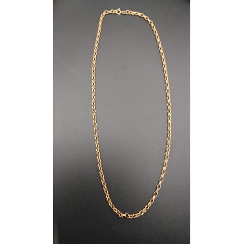 45 - 9ct gold belcher chain 9.25g approximately and approximately 9in length
