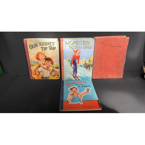 419 - Four vintage children's books,Our kiddies tip top, Jimmy wins a prize, Monster book for girls and th... 