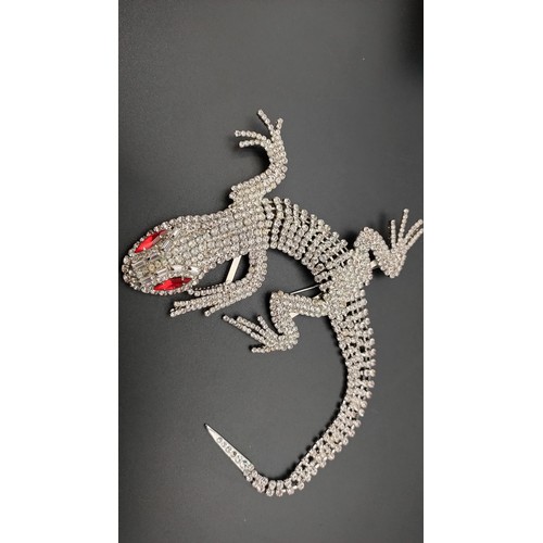 8 - Large Butler and Wilson Swarovski Lizard Brooch
Approximately 27cm L x 10cm W