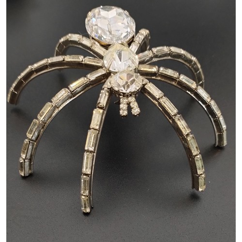 5 - Vintage Swarovski spider brooch.
Approximately 10cm L x 10cm D