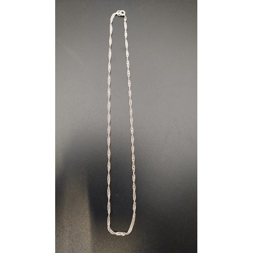 46 - TWIST MAGIC Necklace Sterling Silver Chain approximately 9in