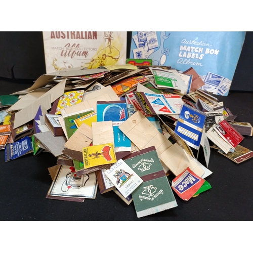 61 - large collection of struck matchboxes including 2 match box collector albums