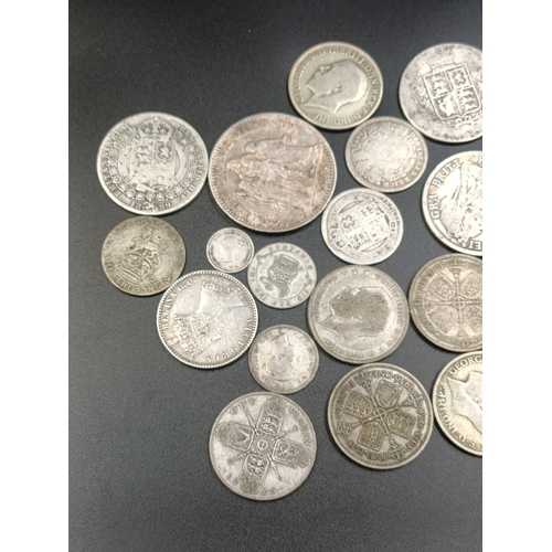 81 - Collection of 18 silver coins dated between 1838 and 1938