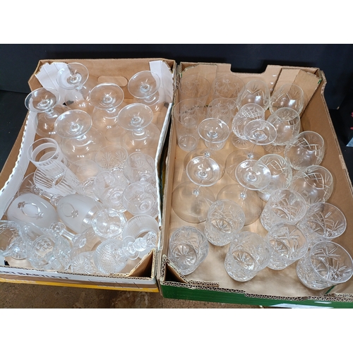 95 - Large selection of glassware including Crystal, Villeroy and Boch and more