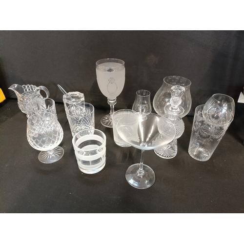 95 - Large selection of glassware including Crystal, Villeroy and Boch and more