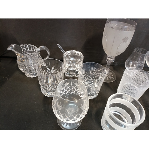 95 - Large selection of glassware including Crystal, Villeroy and Boch and more