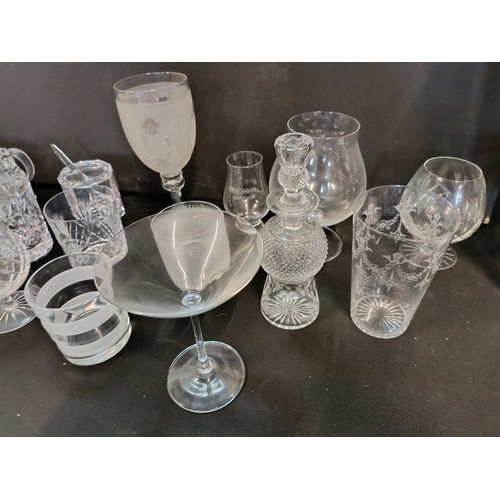 95 - Large selection of glassware including Crystal, Villeroy and Boch and more