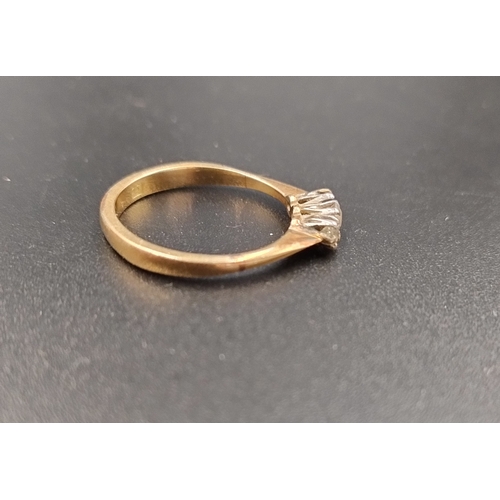 22 - 9ct gold and diamond ring (one stone missing). Size approx M/N, Weight approx 2.53g