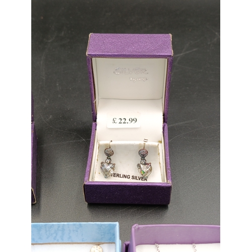 5 - Selection of sterling silver jewellery including earrings, necklace and bracelet