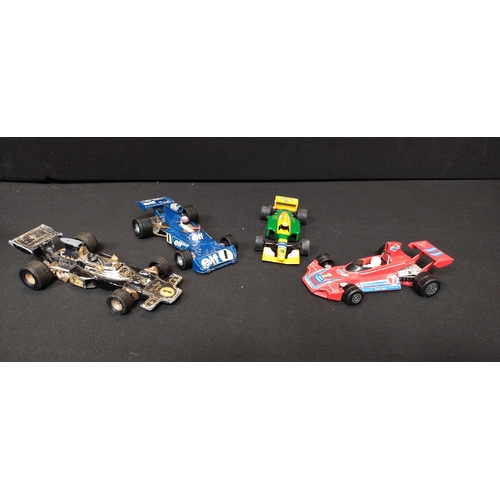 11 - Vintage diecast Racing cars by Corgi, Matchbox. Featuring JPS 1, TYRRELL-Ford elf 1, F1 Benetton,K-7... 