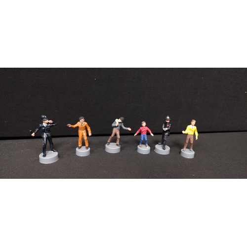 12 - 6 x 60's cop and robber set including Tommy, mechanic and other figures