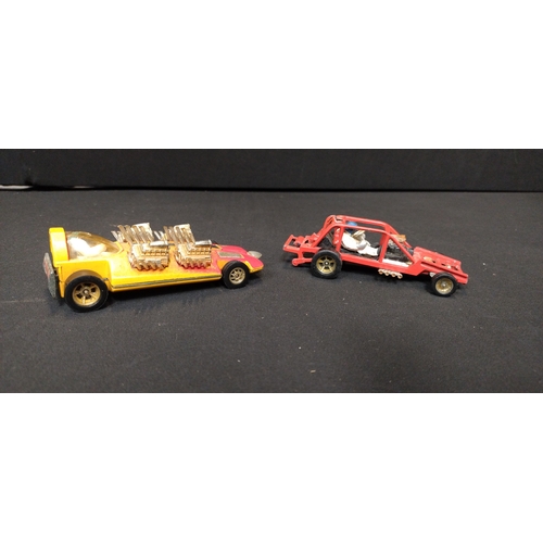 20 - Vintage diecast vehicles Corgi Wizzwheels. Adam z Drag-Star and Santapod Glowworm