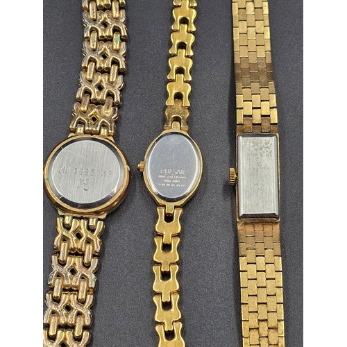 44 - Three vintage ladies dress watches.  Includes Ingersoll