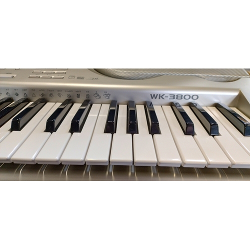 51 - Casio WK -3800 keyboard with usb, SD card slot and headphone jack comes with instructions