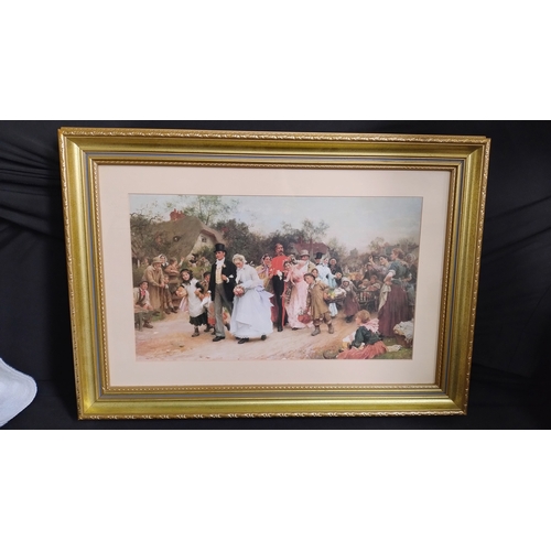 53 - Print of The village Wedding, taken from Sir Luke Fildes, 25.5 x 18 inches