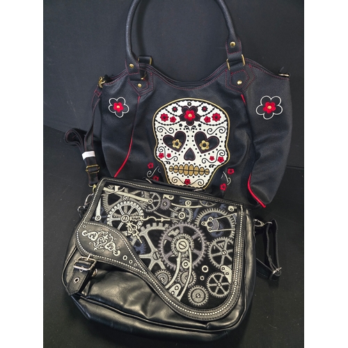 455 - Two ladies handbags one by restyled and one skull design brand new