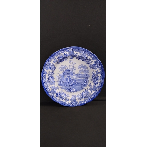 99 - Two Spode blue and white decorative plates. The Camel Enclosure and The Kangaroo Enclosure