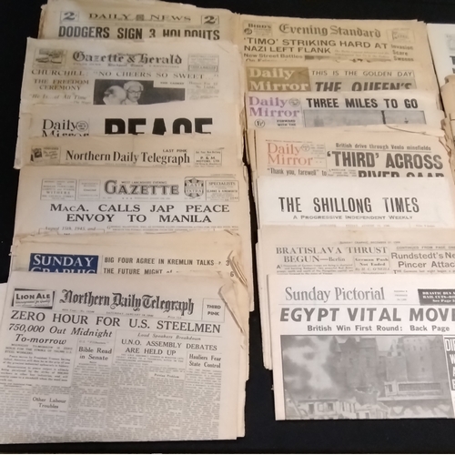 126 - Various vintage newspapers from 1940's covering various subjects