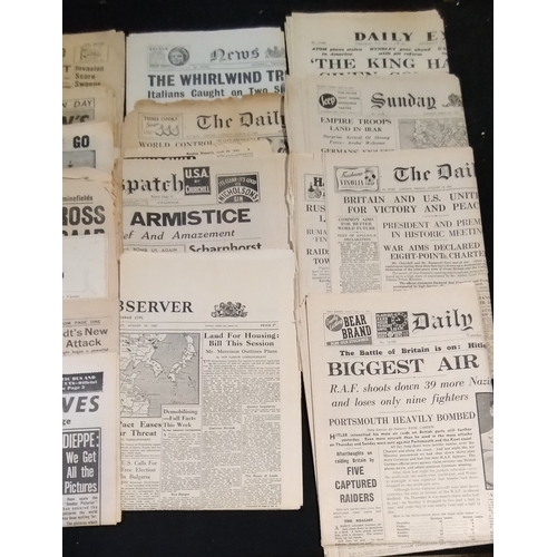 126 - Various vintage newspapers from 1940's covering various subjects