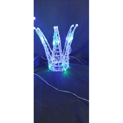 122 - Set of 3  indoor / outdoor LED crowns.Tested and working