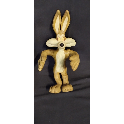 129 - Vintage 1999 bendy 13 inch  Buggs Bunny, Road Runner and Whylie Coyote