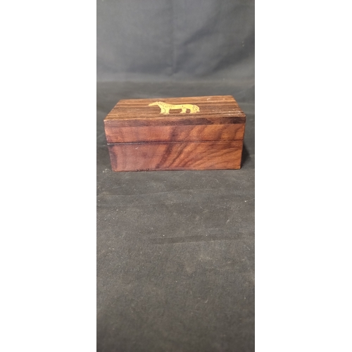 176 - 3 various wooden boxes, marquetry plain and Engraved with copper