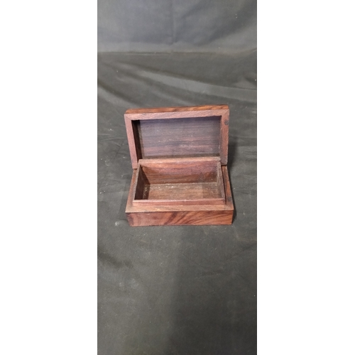 176 - 3 various wooden boxes, marquetry plain and Engraved with copper