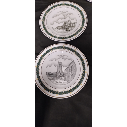 42 - Five Darwen celebratory plates, 1897-1997 centenary, The Grammar school, Holy Trinity church, Duckwo... 