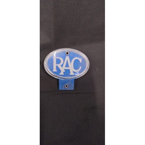 55 - Three vintage car logo badges includes RAC, Automobile association of Bengal and The Royal Automobil... 