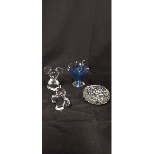 63 - Selection of cut glass and glass animals by Villeroy and Boch