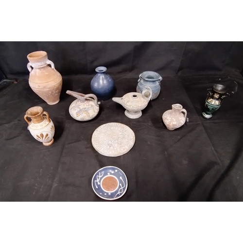 86 - Quantity of pottery including hand made museum copies and other items