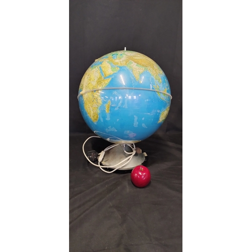 103 - Electric Illuminated world globe with on/off switch