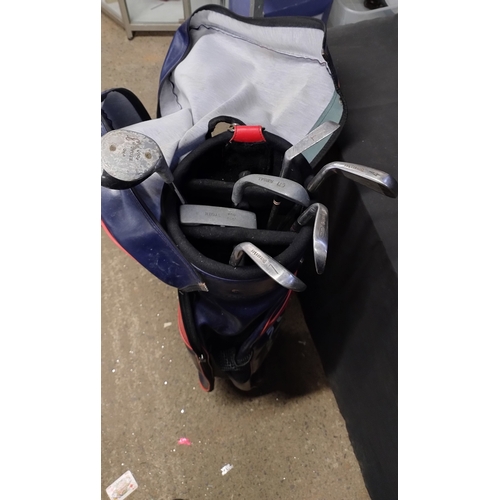 113 - Donnay international golfing bag and 6 clubs