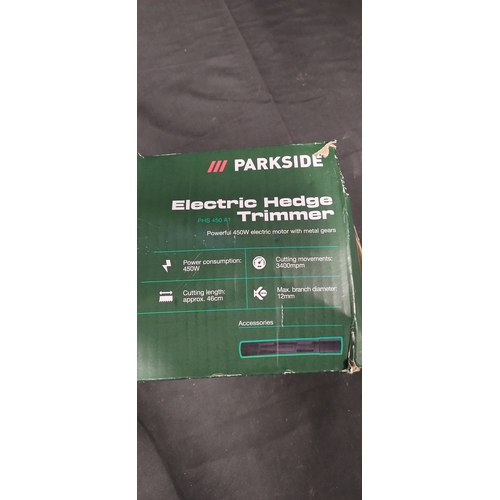 114 - Parkside Electric Hedge trimmer tested for power