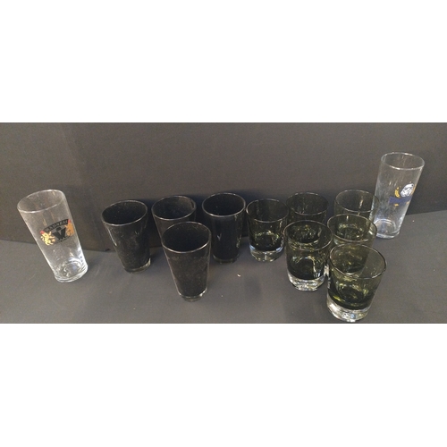 116 - Selection of mixed glasses,  bottles of alcohol, and a bottle opener