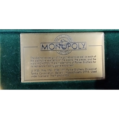 133 - The Franklin Mint The Collectors Edition USA Monopoly game. Measures approx H 9 x W 53 x D 52.5