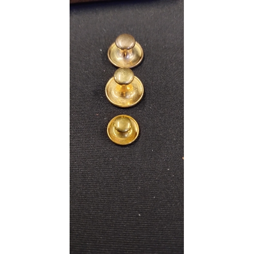 7 - Vintage 12ct gold plated dress cufflinks and buttons in original box