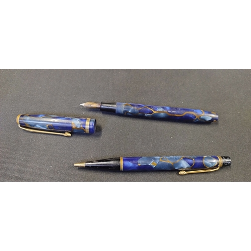 136 - Platignum fountain pen and propelling pencil set