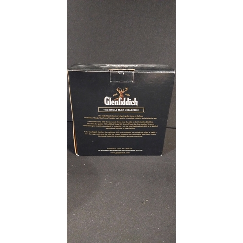 156 - Boxed 3 x 50 ml bottles of Glenfiddich Whiskey 12,15 and 18 years bottles