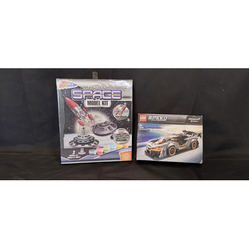 186 - Boxed Grafix Plaster Space Model Kit and a Lego Speed Champions McLaren Senna