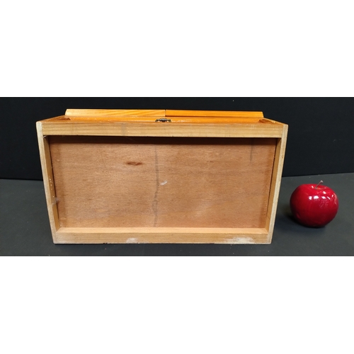 216 - Wood Desk Top Organizer Letter Box, Rustic Storage Unit. Measures approx H 24.5 x W 33 x D 18.5 cm