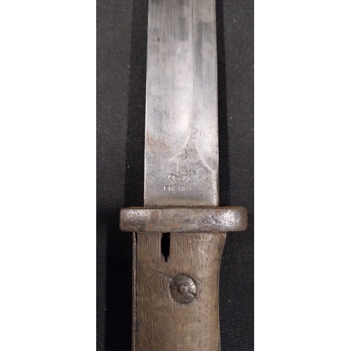 248 - WWII German imperial Mauser Bayonet with sheath and bayonet frog