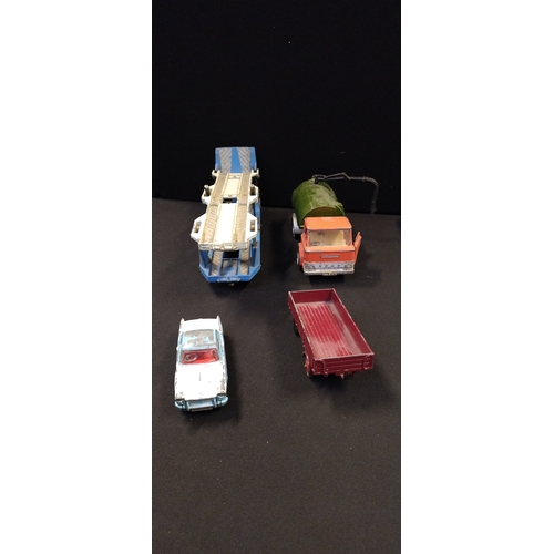 252 - Selection of vintage diecast vehicles, Corgi, Dinky, Mar toys tin plate tractor